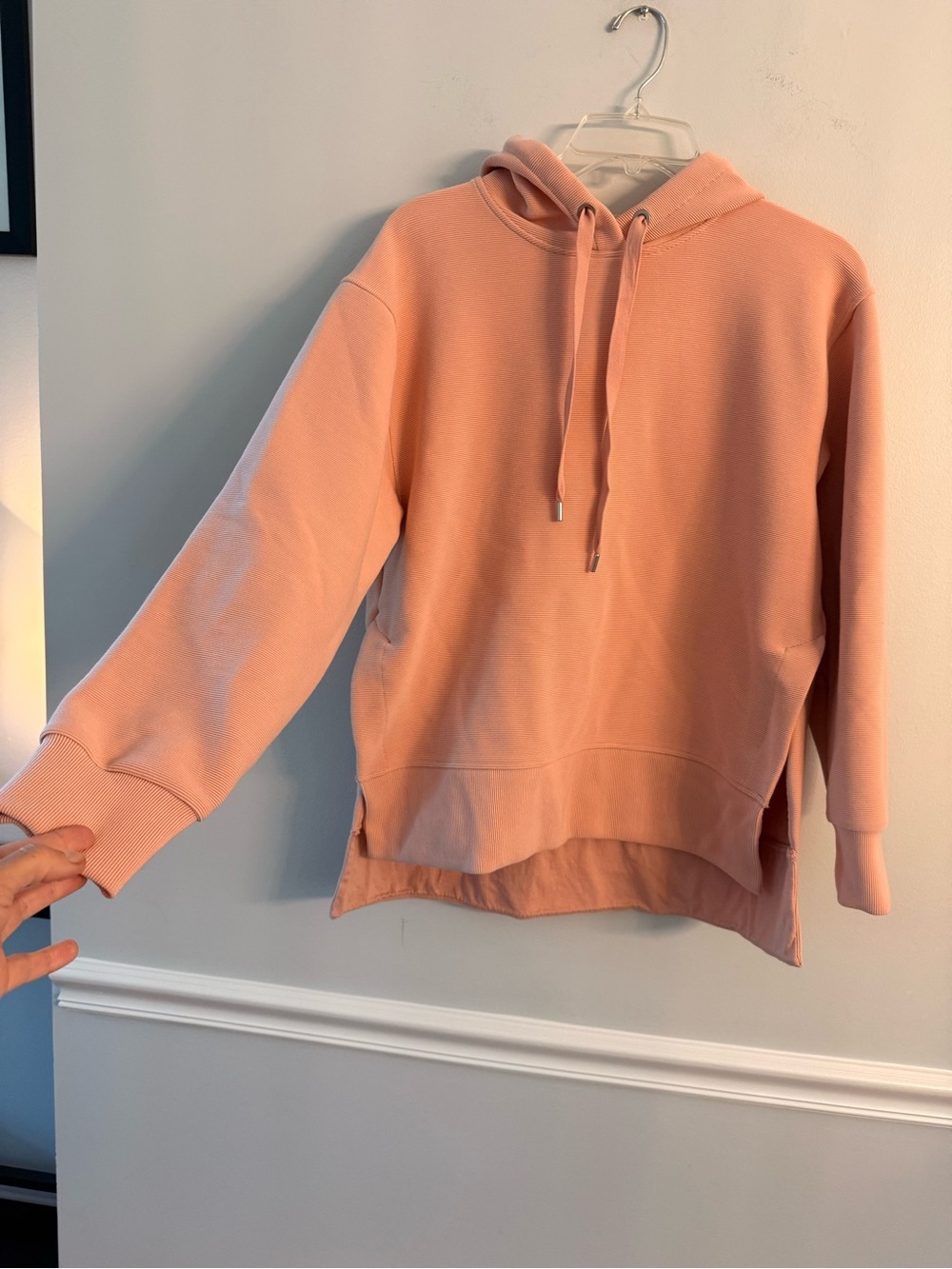 Alia Peach Drawstring Hoodie